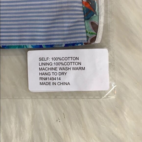 Johnny Was Floral Print Cotton Sateen Face… - Picture 5 of 5